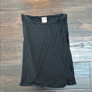 Haute Hippie Open Back Tank in black